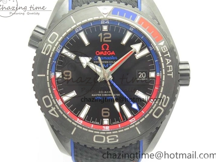 0318 BestValue Planet Ocean 45.5mm ETNZ “Deep Black” Real Ceramic VSF 1:1 Best Edition on Black Nylon Strap A8906 Super Clone 7978